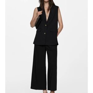 BNWT Mango black blazer vest XS S